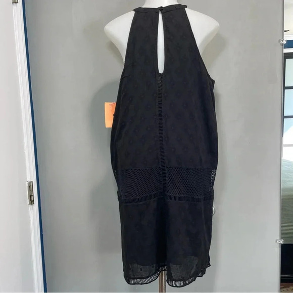 NWT Rip Curl Women's Black Karma Mesh Sleeveless Ladder Stitch Mini Dress Sz XL - Picture 5 of 12